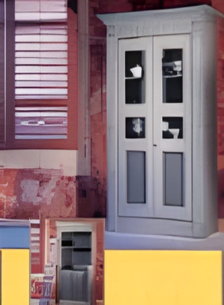 Armoire GIRONDINE /Portes Grillagées & Caisson intérieur avec portes — Long. 120 x Haut. 226 x Prof. 50 cm