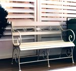 Banc CLOSERIE Structure métal et Lattes bois massif