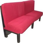 Banquette VERSO 4 COUSSINS en Velours – Longueur 200 -SANS Bloc ARRIERE