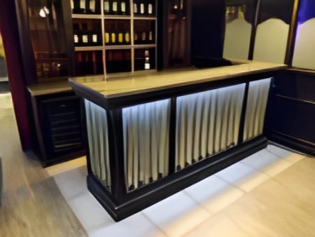 Bar INDUSTRIE galvanisé 250 *70 h115 – avec eclairage Leds inclus