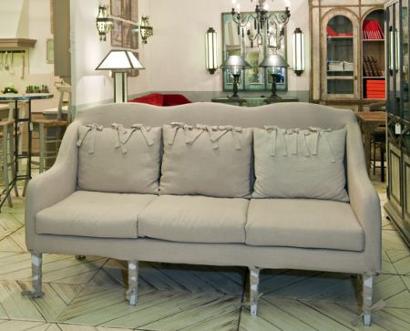 Canapé BOUDOIR Déhoussable – * * – vendu ‘en Blanc’ — Long. 200 x Haut. 110 x Prof. 70 cm
