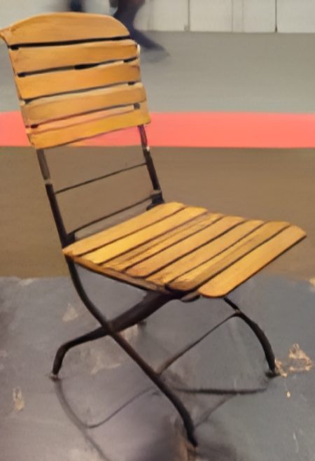 Chaise TIVOLI PLIANTE- Chaise Métal avec Assise et dossier en Lattes de bois