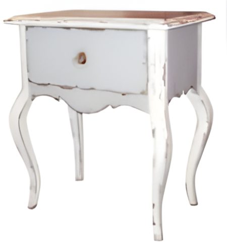Chevet POMPADOUR GM / L avec 1 tiroir sur Facade Droite / Pieds Galbés — Long. 65 x Haut. 70 x Prof. 40 cm