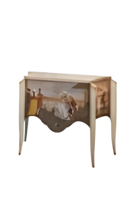 Commode ARTE / Ornée de Scènes de la Comedia del Arte / Dimensions 124x45x90