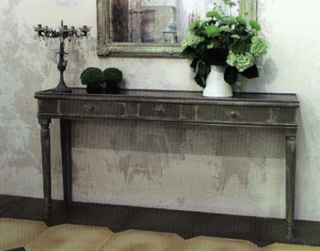 Console TRIANON /1.90×0.42xH 0.95 Plateau dessus Zinc