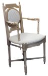 Fauteuil LOUIS XVI / Avec Assises et Dos recouverts de Tissu