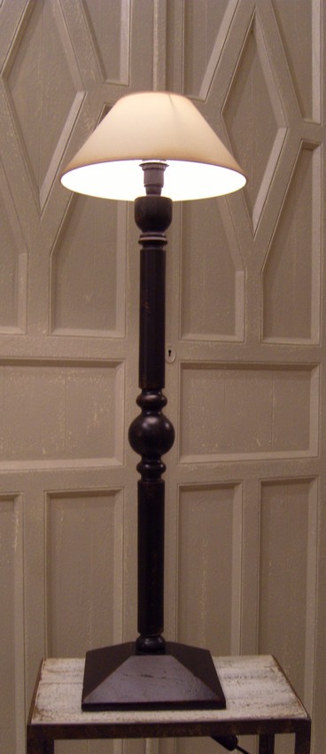 Lampe LISEUSE H 80 CM -Pied Tige patiné abat jour Patiné rond_652c5aaa89505.jpeg