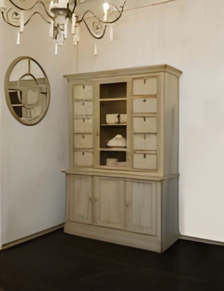 Meuble NOTAIRE L 1.62 *51*H 2.25 porte grillagée centre & pleines latérales