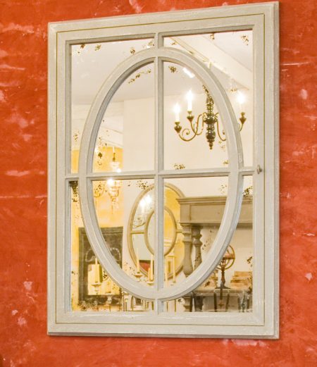 Miroir Porte VASISTAS sur Chassis Bois avec charnieres – autre vue