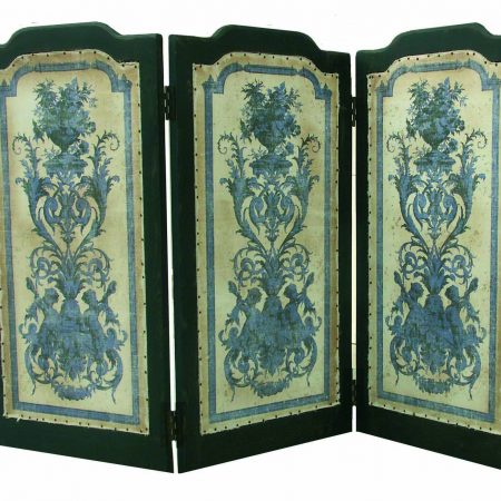 Paravent CHERUBINS PM 118*61- 3 vantaux cache TV / Coloris de toile naturel