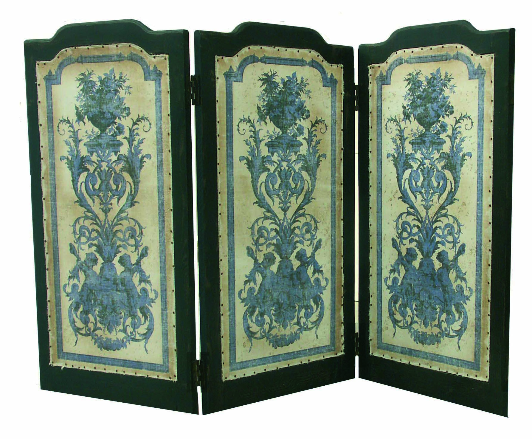 Paravent CHERUBINS PM 118*61- 3 vantaux cache TV / Coloris de toile naturel_652c58e9d558e.jpeg