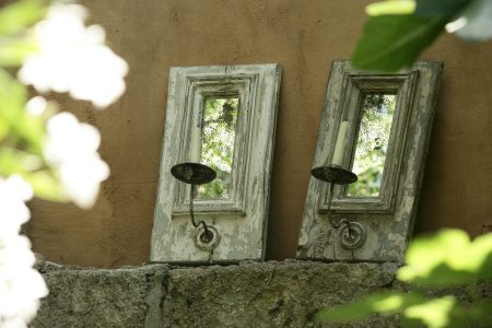 Lot de 2 portes Bougie avec Miroir/ Collection GUSTAVIA – autre vue