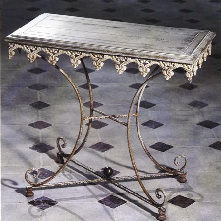 Table d’appoint Guirlande / Plateau Patiné