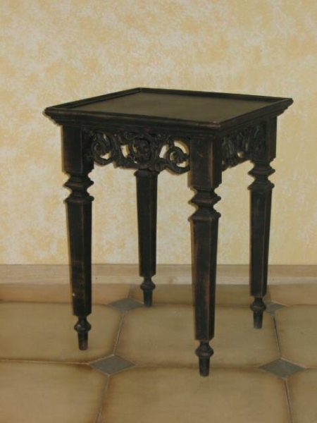 Guéridon LAMBREQUIN — Long. 55 x Haut. 75 x Prof. 55 cm