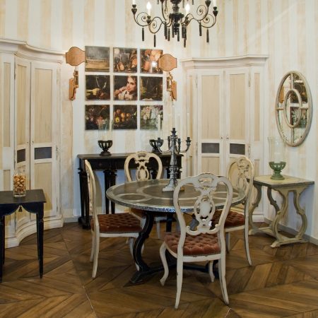 Table DIANE / RONDE Diamètre 130 x H 76 -Plateau bois rembordé en zinc