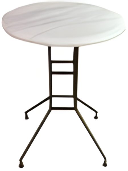 Table Ronde CAFE DE PARIS – Plateau Marbre / piètement fer