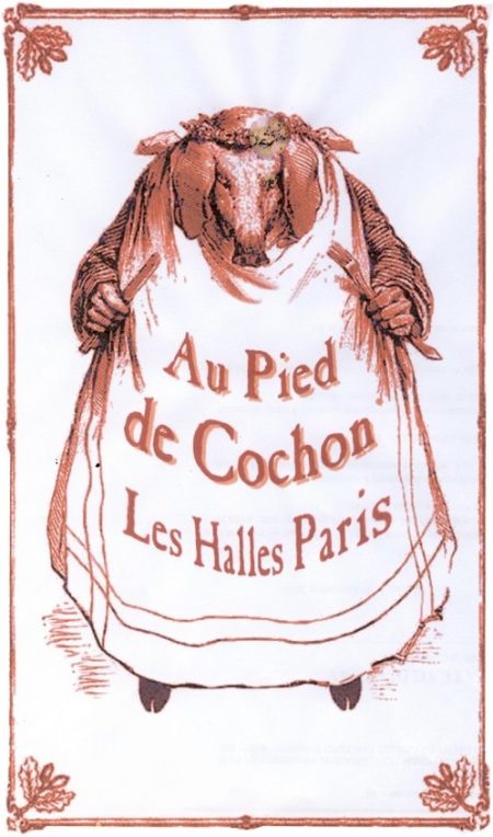 Tableau Cuisine Pied  DE COCHON -Toile de lin