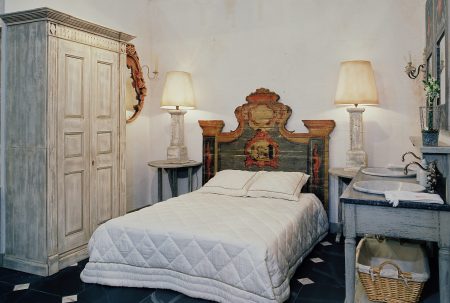 Tête de Lit GUSTAVIA.Couchage 140 cm / 170cm* / Décor Vert d'eau — Long. 70 x Haut. 75 x Prof. 70 cm