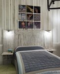 Tête Lit CAMPAGNE couch 180 – Tryptique Melèze patiné