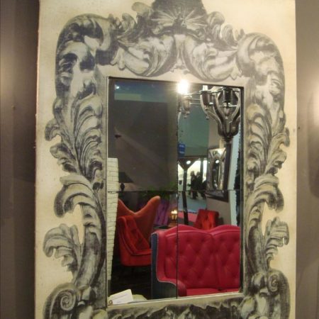 Trumeau COMPOSTELLE Imitation Miroir sur Toile de lin