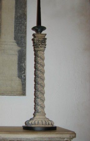 Lot de 2 Chandeliers FAUST / Collection Trait pour Trait / Pied  Motif Colonne Vendôme