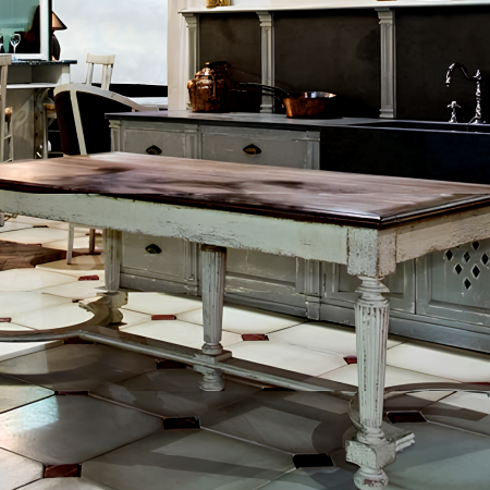 Table GALLICIAN / Plateau Chêne plaqué / 180 *80 * 76