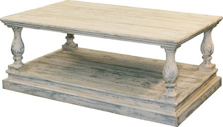 Table Basse BALUSTRES — Long. 130 x Haut. 53 x Prof. 80 cm