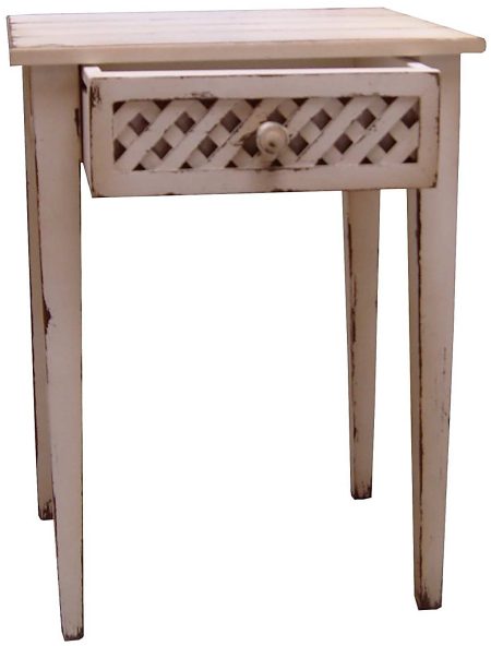 Chevet FERRY -Pieds Fuseaux/ Avec 1 tiroir — Long. 45 x Haut. 71 x Prof. 36 cm