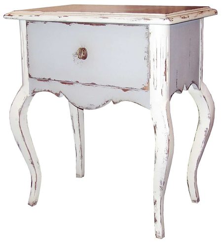 Chevet POMPADOUR GM / L avec 1 tiroir sur Facade Droite / Pieds Galbés – photo produit