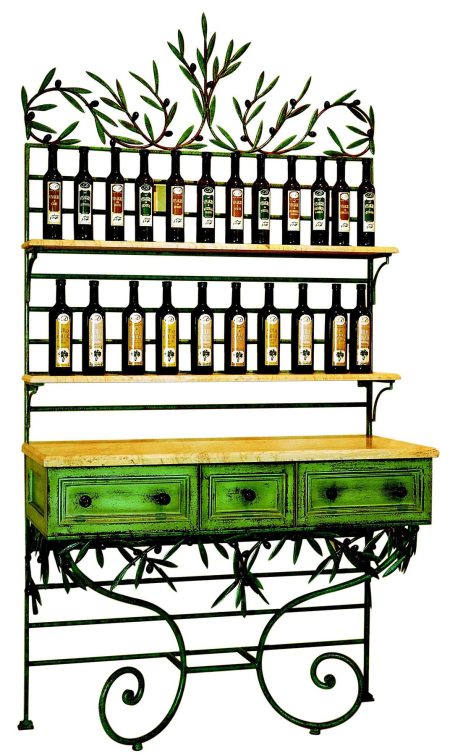 Etagère OLIVES avec etagères en Marbre 30 mm — Long. 150 x Haut. 239 x Prof. 50 cm