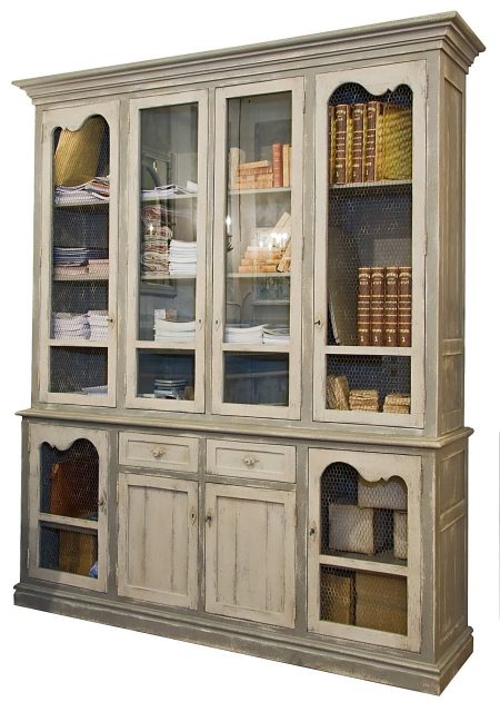 Enfilade-BUFFET PERIGNON/ Crédence MontantsFonte/ 2 P + 6 tiroirs — Long. 200 x Haut. 147 x Prof. 50 cm