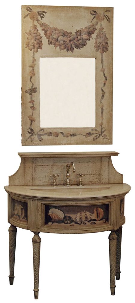 Salle de Bains COQUILLAGES - Vasque ceramique incluse, hors robinetterie – photo produit