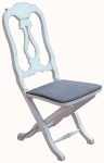 Chaise GUSTAVIENNE – Pliante – Assise Bois et coussin – photo produit