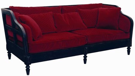 Fauteuil FARNIENTE/ Structure Hetre Massif / Tissu — Long. 120 x Haut. 92 x Prof. 95 cm