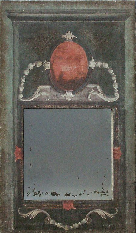 Trumeau PERLES / Coloris de toile Gris Vert avec Motifs Perles – photo produit