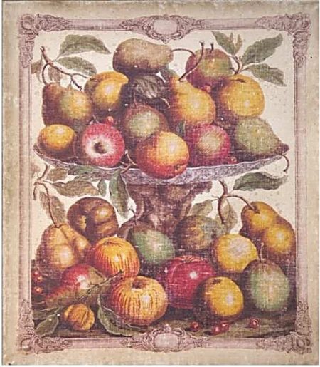 Tableau Collection ‘FRUITS’: – ‘Coupé’ — Long. 50 x Haut. 70 x Prof. 4 cm