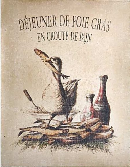 Tableau Collection ‘TOQUES’: ‘FOIE GRAS’ — Long. 50 x Haut. 70 x Prof. 4 cm