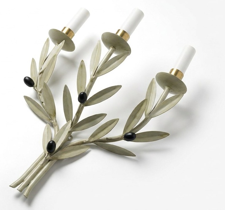 Lot de 2 Appliques OLIVES Métal / Olives noires – photo haute définition Lot de 2 Appliques OLIVES Métal / Olives noires – photo haute définition