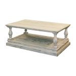 Table Basse BALUSTRES — Long. 130 x Haut. 53 x Prof. 80 cm — mobilier Provence & Fils, photo sur fond blanc