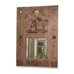 Trumeau carte à jouer Anges toile de lin vieillie scène peinte et miroir – Provence et Fils