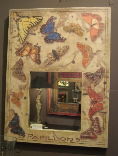 Trumeau PAPILLONS – Motifs Papillons sur Toile de lin – photo haute définition